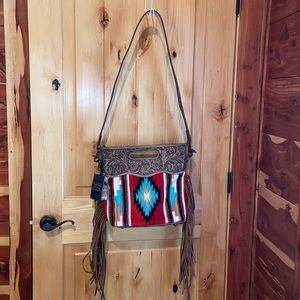 American Darling Saddle Blanket Purse with Fringe